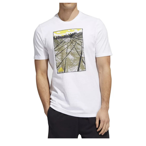 Adidas‎ Men's Small Graphic Tee-Track Illustration-NWT - Picture 2 of 8